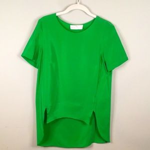 Amanda Uprichard green silk top